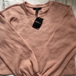 Waffle textured sweater